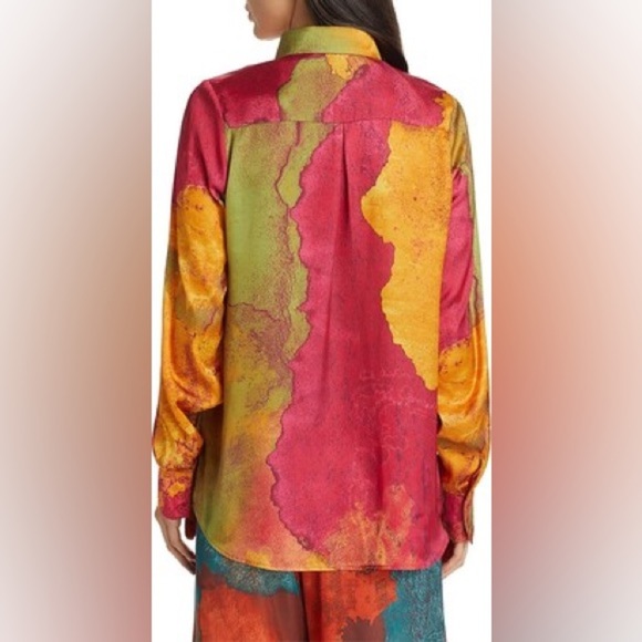 NWT Andrea lyamah Vana Shirt (Eros print) • $230 MSRP Colorful Blouse size 4 - Picture 3 of 6